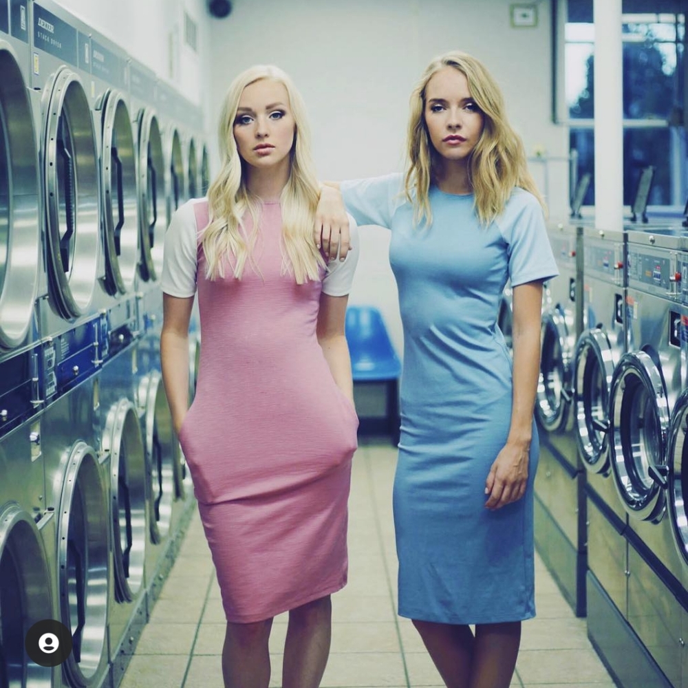 Piper and Scoot Tahoe dress in dusty rose XL